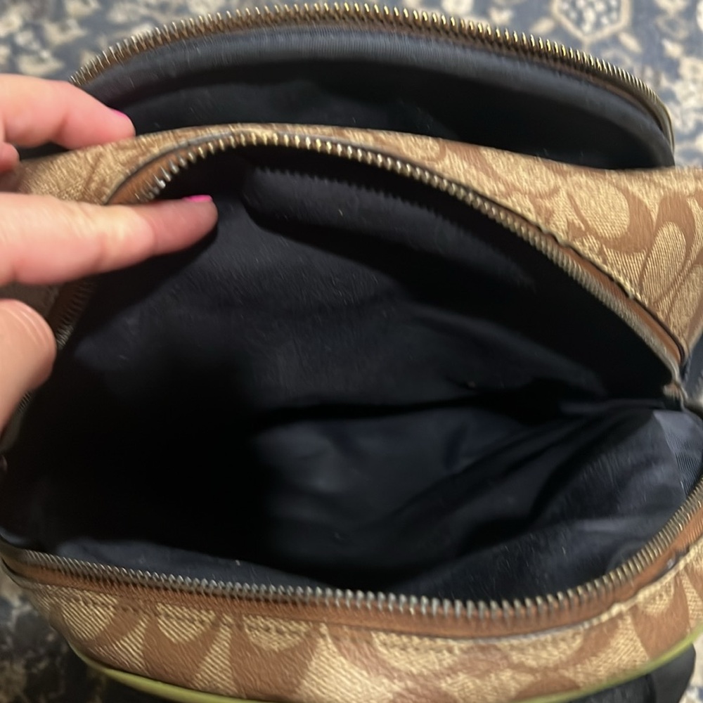 Coach Tan Backpack with Signature Monogram - Picture 9 of 12